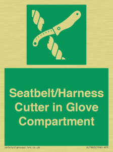 SL7860: Seatbelt/Harness Cutter in Glove Compartment