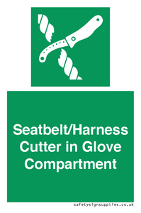 SL7860: Seatbelt/Harness Cutter in Glove Compartment