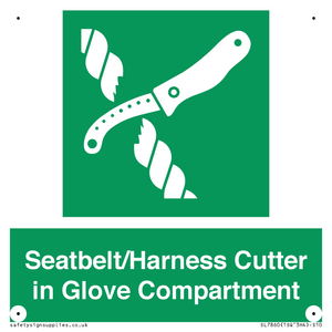SL7860: Seatbelt/Harness Cutter in Glove Compartment