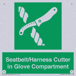 SL7860: Seatbelt/Harness Cutter in Glove Compartment