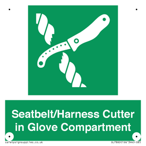 SL7860: Seatbelt/Harness Cutter in Glove Compartment
