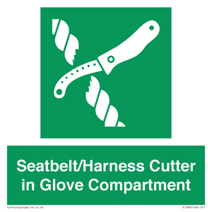 SL7860: Seatbelt/Harness Cutter in Glove Compartment