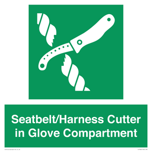 SL7860: Seatbelt/Harness Cutter in Glove Compartment