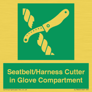 SL7860: Seatbelt/Harness Cutter in Glove Compartment