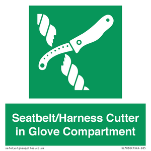 SL7860: Seatbelt/Harness Cutter in Glove Compartment