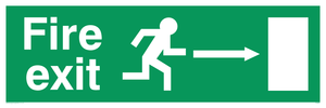 SQ661: Fire Exit Right Sign 92/58 eec