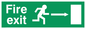 SQ661: Fire Exit Right Sign 92/58 eec