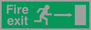 SQ661: Fire Exit Right Sign 92/58 eec