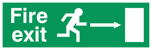 SQ661: Fire Exit Right Sign 92/58 eec