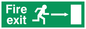 SQ661: Fire Exit Right Sign 92/58 eec