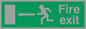 SQ662: Fire Exit Left Arrow Sign 92/58 eec