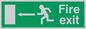 SQ662: Fire Exit Left Arrow Sign 92/58 eec