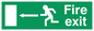 SQ662: Fire Exit Left Arrow Sign 92/58 eec