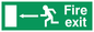 SQ662: Fire Exit Left Arrow Sign 92/58 eec