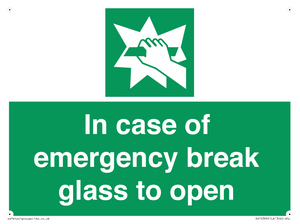 SV10399: In case of emergency break glass to open