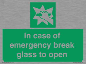 SV10399: In case of emergency break glass to open