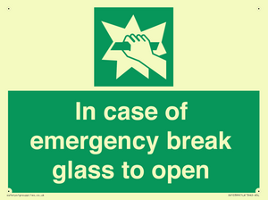 SV10399: In case of emergency break glass to open