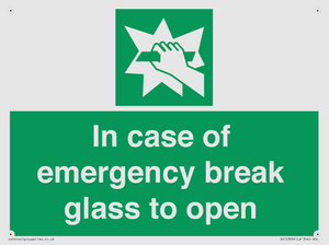 SV10399: In case of emergency break glass to open