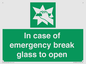 SV10399: In case of emergency break glass to open