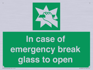 SV10399: In case of emergency break glass to open