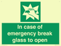SV10399: In case of emergency break glass to open