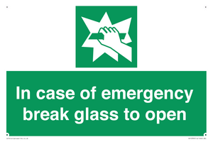 SV10399: In case of emergency break glass to open