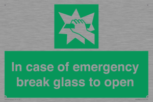 SV10399: In case of emergency break glass to open