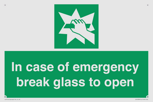 SV10399: In case of emergency break glass to open
