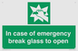 SV10399: In case of emergency break glass to open