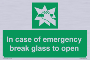 SV10399: In case of emergency break glass to open