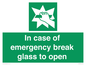 SV10399: In case of emergency break glass to open