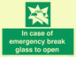 SV10399: In case of emergency break glass to open