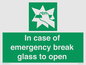 SV10399: In case of emergency break glass to open