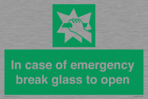 SV10399: In case of emergency break glass to open