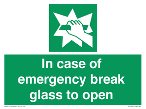 SV10399: In case of emergency break glass to open