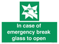 SV10399: In case of emergency break glass to open