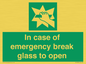 SV10399: In case of emergency break glass to open