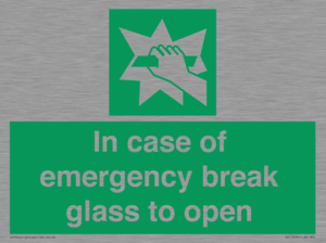 SV10399: In case of emergency break glass to open