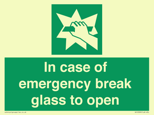 SV10399: In case of emergency break glass to open