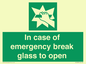 SV10399: In case of emergency break glass to open