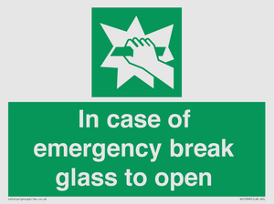 SV10399: In case of emergency break glass to open