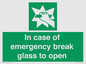 SV10399: In case of emergency break glass to open