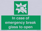 SV10399: In case of emergency break glass to open