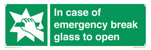 SV10399: In case of emergency break glass to open