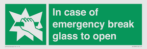 SV10399: In case of emergency break glass to open