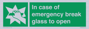 SV10399: In case of emergency break glass to open