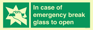 SV10399: In case of emergency break glass to open