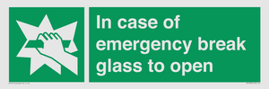 SV10399: In case of emergency break glass to open