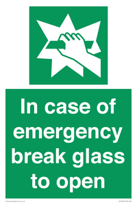 SV10399: In case of emergency break glass to open