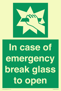 SV10399: In case of emergency break glass to open